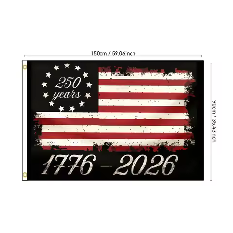 USA 250 Year Anniversary Flag 1776-2026, Vintage American Flag 2x3ft 3x5ft Banner for Outdoor Indoor