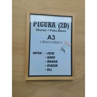 Wooden frame/ frame (2D) size A3 3042cm acrylic glass