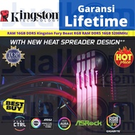 RAM 16GB DDR5 Kingston Fury Beast RGB RAM DDR5 16GB 5200MHz KF552C40BBAK2-16