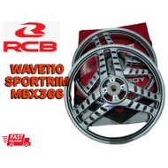 RCB RIM WAVE110 SPORTRIM 1SET MBX366 DESIGN 3BATANG 3L 3KAKI RIM WAVE 110