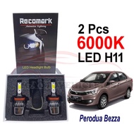 Perodua Bezza H11 HB3 Car LED Headlamp LED Headlight Bulb 2Pcs 4300K 6000K ygautovehicle.os Recomark