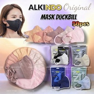 ALKINDO 50pcs 3D Mask Duckbill Earloop Duckbil Mask Adult Earloop 3D Facemask V Shape MaskL