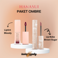 hanasui paket ombre lipcream boba dan liptint