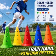 Holed Training Marker Cones Agility Drills For Coaches Athletes Sports Teams 5pcs Mixed Colors