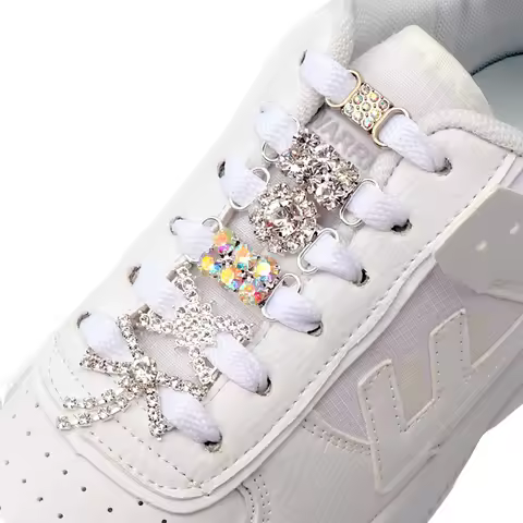 Diamond AF1 Shoe Decorations Shoelaces Metal Buckle Charms Luxury Rhinestone Shoes Accessories Metal