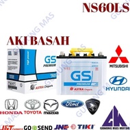 Aki Mobil NS60LS Batre Battery Accu Basah NS 60 LS Baterai GS Premium