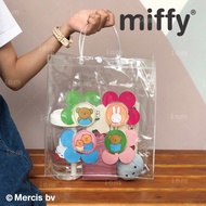 [MIFFY] Colorful Flower Language Transparent Small Tote Bag Shopping Beverage