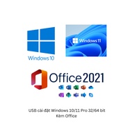 USB Install Win, Rescue Computer - Win 10, 11 Pro 32/64 bit
