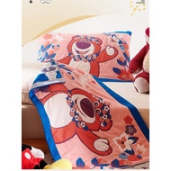 迪士尼八層純棉紗布枕巾一對裝秋枕頭巾家用加厚單人雙面防滑蓋巾
