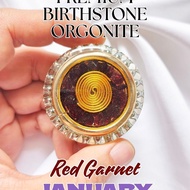 Red Garnet Birthstone Premium Pocket Orgonite Special January