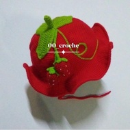 Topi kait baby / baby hat / topi kait / topi bayi / strawberry 🍓 hat