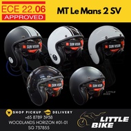 SG SELLER - ECE 22.06 MT helmets Le mans motorcycle lemans retro cafe racer helmet with sunvisor