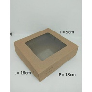 PIZZA BOX KRAFT MIKA 18X18X5 CM 10pcs LAMINATION 365 GSM