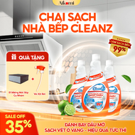 Chai Sạch Nhà Và Bếp Cleanz Làm Sạch Dầu Mỡ Vết Ố Vàng Thơm Mùi Chanh Dịu Nhẹ Dung Tích 450ml + QUÀ