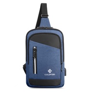 Goldvers-Tas Selempang dada pria GOLDVERS Slempang Pria Wanita waistbag pria slingbag pria import US