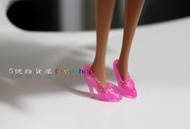 ５號雜貨屋＊(現貨~T008)芭比娃娃 高跟鞋 ~ 透明鞋 水晶鞋 芭比鞋 迪士尼 Pullip