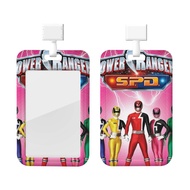 Power Rangers ID Badge Holder with Lanyard, Hard Plastic Key Card Work Badge Sleeve for Office, Scho