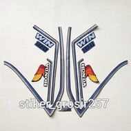 HONDA WIN 100 84 BLACK BLUE MOTORCYCLE BODY STRIPING STICKER