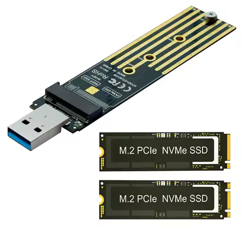 M.2 NVMe USB Adapter 10Gbps USB 3.1 Gen 2 Dual Protocol NVMe SATA M2 SSD Board Max 2TB Support UASP 