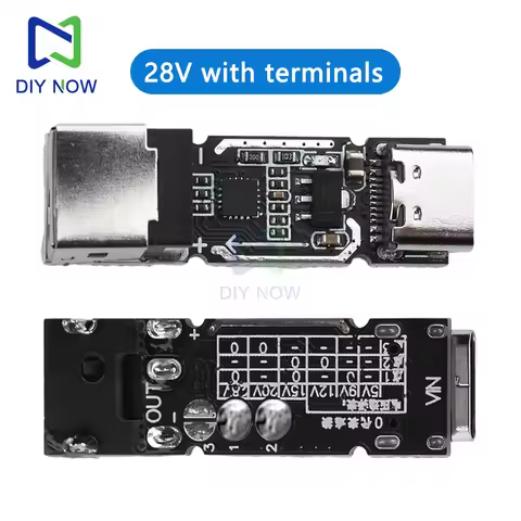 140W 5A USB TYPE-C to DC PD Decoy Fast Charging USB Power Delivery 28V 20V 15V 12V 9V 5V Voltage Tri