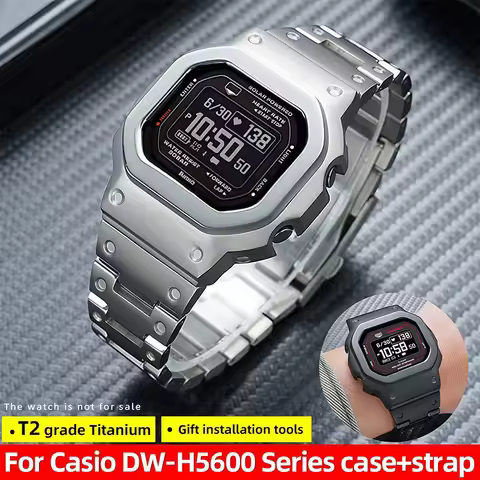 T2 grade Titanium Case & Strap mod kit for Casio G-SHOCK DW-H5600 DW-H5600MB-1PR/8A9PR/1A4PR Ultrali