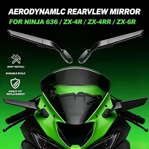 ZX4 RR New Motorcycle Rearview Mirror For Kawasaki Ninja ZX6R ZX4R Ninja ZX4RR 636 Invisible Adjusta