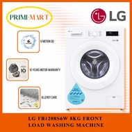 LG FB1208S6W 8KG FRONT LOAD WASHING MACHINE + 2 YEARS WARRANTY + FREE DELIVERY
