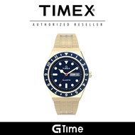 [Official Warranty] Timex TW2U62000 Men's Q-Reissue Blue Dial Stainless Steel Strap Watch