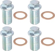 X AUTOHAUX 4 Pcs M14x1.5 Steel Engine Oil Drain Plug Screw with Seal Ring for Mercedes-Benz for Dodg