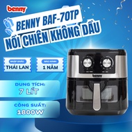 Benny BAF-70TP Mechanical Key Oil-Free Fryer, Black, 7.0 Liters, 1800W, temperature 80-220 degrees C