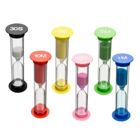 Plastic Sand Timer Small 30 Seconds/1 Minute/2 Minutes/3 Minutes/5 Minutes/10 Minutes Sand Meter Clo