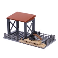 World War II Scene G Model Mini Sentinel with Sandbag Machine Gun Observation Tower Military Assembl