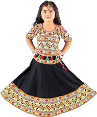 Kids Ethnic Cotton Blend Radha Dress / Lehenga Choli / Chania Choli Set For Girls Y0022