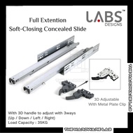 {The Hardware Lab}Labs Design Full Extention Soft-Closing Concealed Slide (With 3D Handles)
