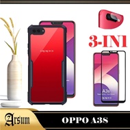 OPPO A3s Transparent Case Softcase OPPO A3s Casing 3IN1 Package