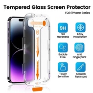 Screen Film Dust Free Easy Install Privacy Full Screen Protector Tempered Glass for iPhone 16 PM 15 