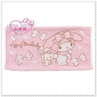 ♥小花花日本精品♥ Hello Kitty 美樂蒂 枕巾套 枕巾 枕套 枕頭巾 粉色小兔緞帶 31054201
