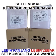 Pek Kombo Set Kelengkapan Jenazah Lelaki & Perempuan | Kit Lengkap Pengurusan Jenazah | Kain Kafan |