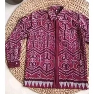 KEMEJA Pua kumbu long sleeve shirt with kalimantan motif