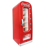 [Fast Delivery]Coca-Cola Car Refrigerator Mini Mini Car Fridge Cola Freezer18LRetro Vending Machine Refrigerator