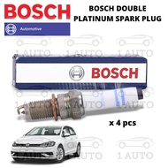 BOSCH DOUBLE PLATINUM SPARK PLUG VW GOLF MK7 BLUEMOTION 1.4 TSI TIGUAN 1.4 TSI (2017-on) AUDI A4 (B9