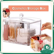 CK 4 IN 1 Acrylic Cotton Swab Pad Container Portable Box With Lids Cosmetics Make Up Organizer Dustp