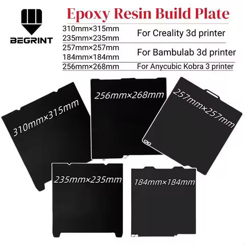 Epoxy Resin Build Plate For Bambu lab A1 mini Spring Steel Sheet for Creality K1C K1 Max Ender-3 V3