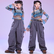 Girls' Jazz Dance Costume Performance Outfit Children's Street Dance Trendy Clothing Kids Hip-Hop Fa