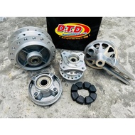 DTD Lighten Hub Set w/Brake Shoe, Rubber Damper for Wave/Xrm/Raider150