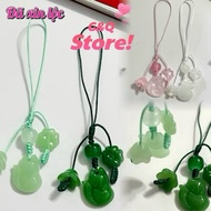 Fox Phone Strap Keychain with 4-Leaf Clover – Accessories for Fortune & Love