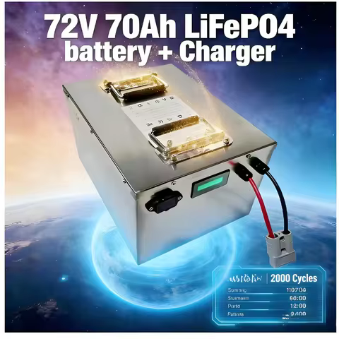 Heavy-Duty 72V LiFePO4 Battery Pack (60Ah/70Ah) | 5000W-14000W Performance, BMS Protection System, R