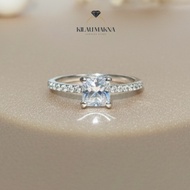 SHINY MEANING Zirconia Gemstone Ring Plating Silver Rosegold Elegant Anti-Fade Titanium Women's Eleg