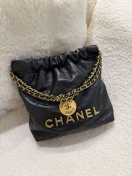 全新閑置Chanel 22包 迷你 mini 手袋單肩袋 黑金  (2023年)  20 x 19 x 6cm  AS3980-B19059-94305