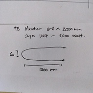 CUSTOM Tubular Heater U 8 x 2000mm 240V 2000W